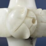 Antique Neoclassical Hand Carved Italian Marble Table Lamp