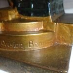 Antique Bronze Lamp Figure Swashbuckler