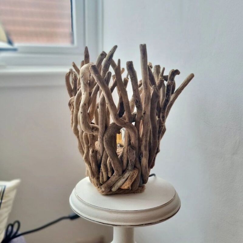 Driftwood Flame Wooden Table Lamp