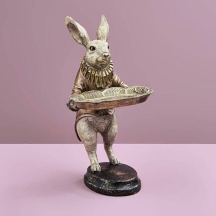 Deco Figure/card Holder Rabbit animal sculpture