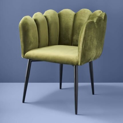 Velvet Chair Marlene Green Bold Armchair for Living Room