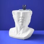 Side Table Male Bust David white Art sculptures