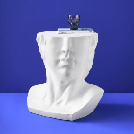 Side Table Male Bust David white Art sculptures
