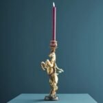 Circus Horse Candle Holder Gold Animal Sculpture