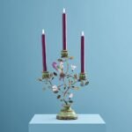 Candleholder Parrot Green-Gold Art Sculptures