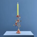 Candleholder Parrot Red-Gold Art Sculptures