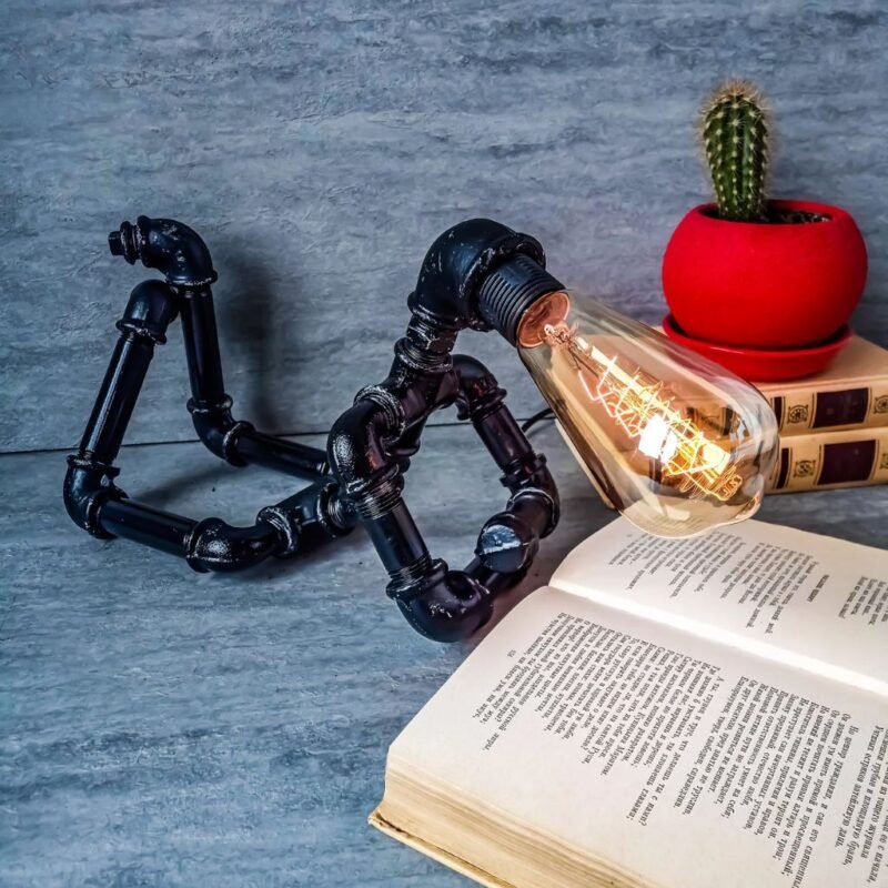 Pipe Man Desk Sculptural Art Lamp