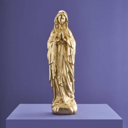 Decorative Figure Virgin Mary Gold Art Sculptures