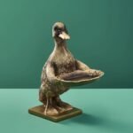 Card Holder Son of A Duck Gold Bird Sculpture