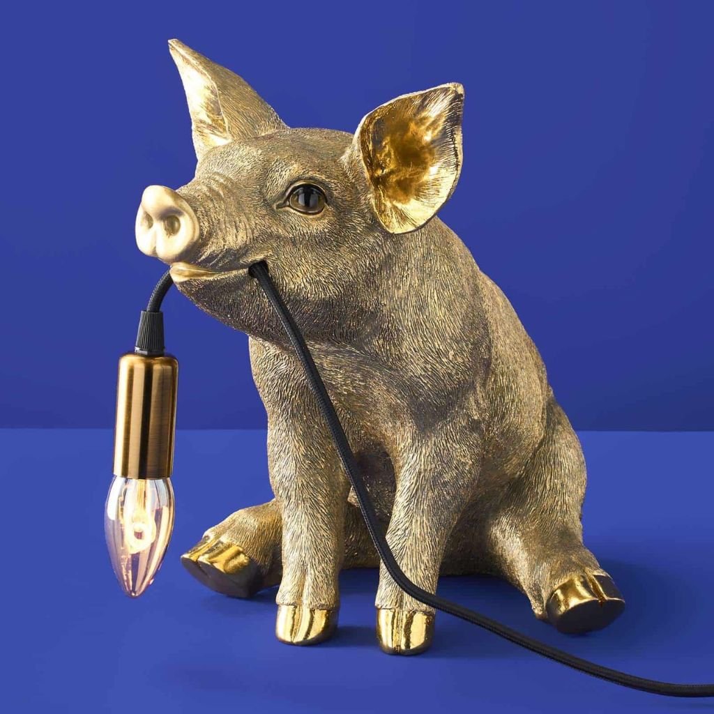 Table Lamp Piggy Pig Gold Animal Lamps Table Lamp Piggy Pig Gold Animal Lamps