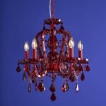 Glass Chandelier Aurora Red Crystal Chandelier