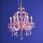 Glass Chandelier Aurora Pink Crystal Chandelier