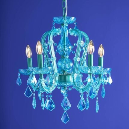 Glass Chandelier Aurora Blue Crystal Chandelier