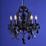 Glass Chandelier Aurora Black Crystal Chandelier