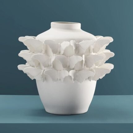 Vase with Butterflies Art Sculptures