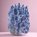 School of Fish Vase with Fish Motif Animal Sculpture