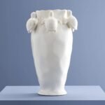 Vase with Turtles White Animal Sculpture
