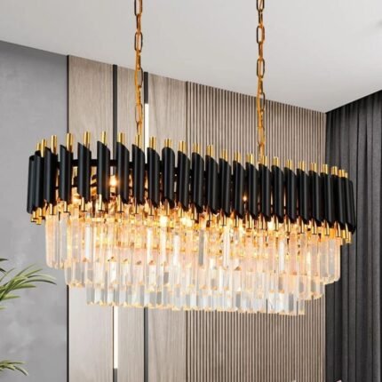 Modern Crystal Pendant Lamp Ceiling Light Crystal Chandelier