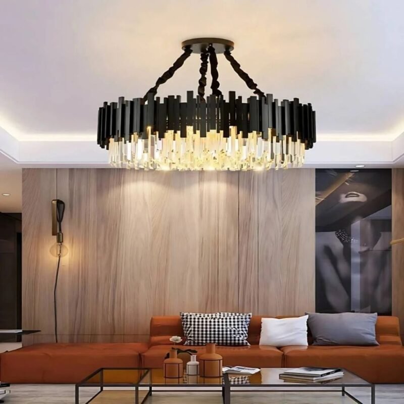 Zen Modern Gold Crystal Chandelier Modern Ceiling Light