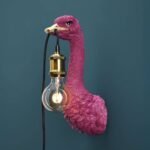 Ostrich Baby Franz Josef Wall Light Magenta Animal Sculpture