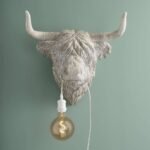 Wall Lamp Wisent Grey Animal Sculpture