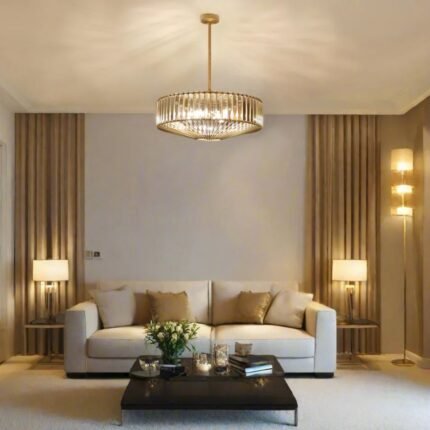 Crystal & Champagne Chandelier Pendants
