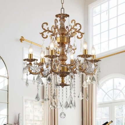 Antique Bronze Crystal Chandeliers | Luxury Chandelier for Dining Room