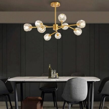 Golden Crystal Chandelier | Dining Room Chandeliers