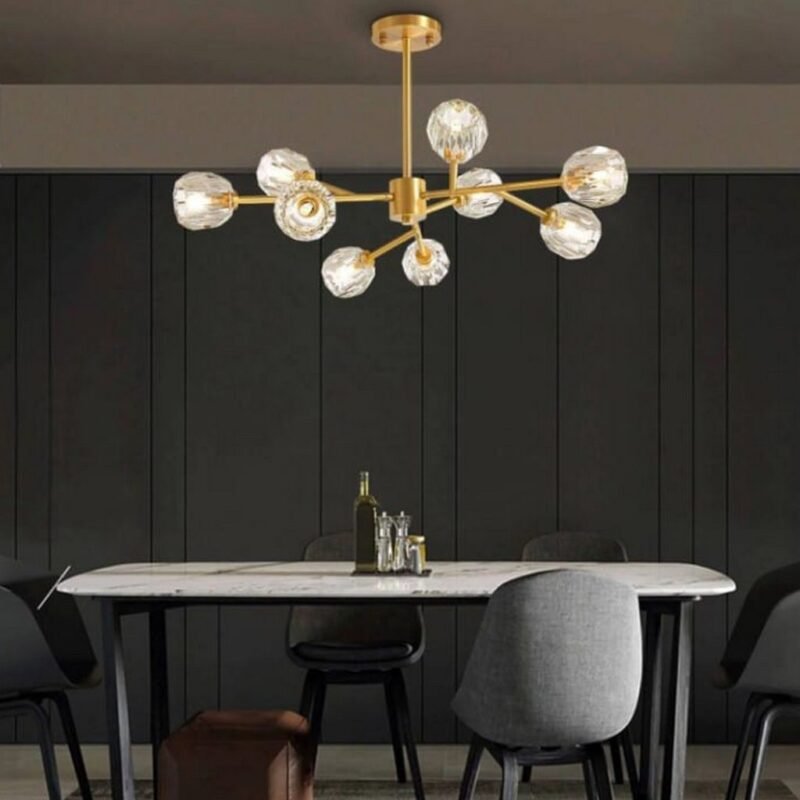 Golden Crystal Chandelier | Dining Room Chandeliers