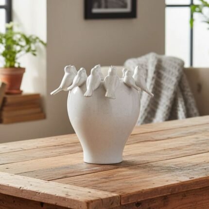 Birds on A Pot Art Sculptures | Bird Sculpture