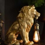 Quirky Gold Lion Animal Lamps