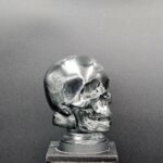 Smoke Gray Glass Skull Art Sculpture Light Cover