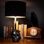 Snake Edison Skull Sculptural Table Lamp