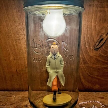 Tintin Walking Light Jar Sculptural Table Lamp