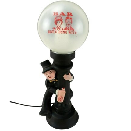 Hobo Drunk Man Leaning Sculptural Table Lamp