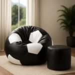 Set of Football Bean Bag with Stool
