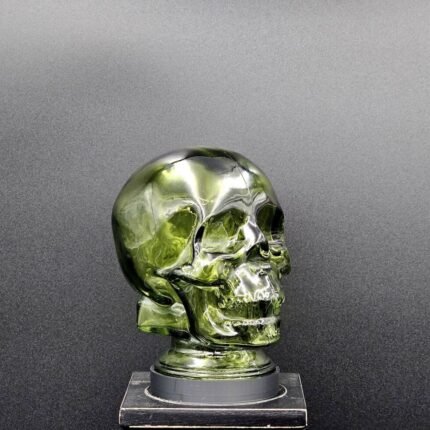 Glass Skull Brass Table Lamp Cover