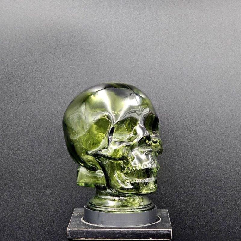 Glass Skull Brass Table Lamp Cover