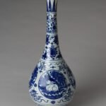 Vase with Rabbits Blue | Art Sculptures