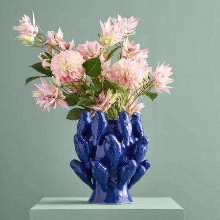 Vase with Birds S Blue | Bird Sculpture