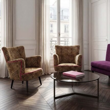 Armchair with Leopard Print Jungle Love Bold Armchair for Living Room