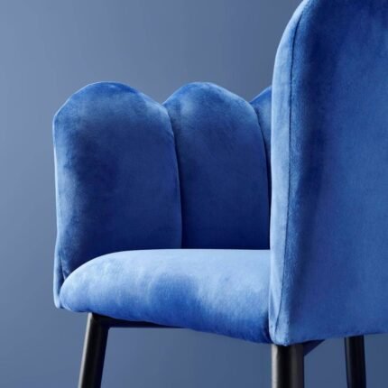 Velvet Chair Marlene Blue Bold Armchair for Living Room