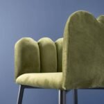 Velvet Chair Marlene Green Bold Armchair for Living Room
