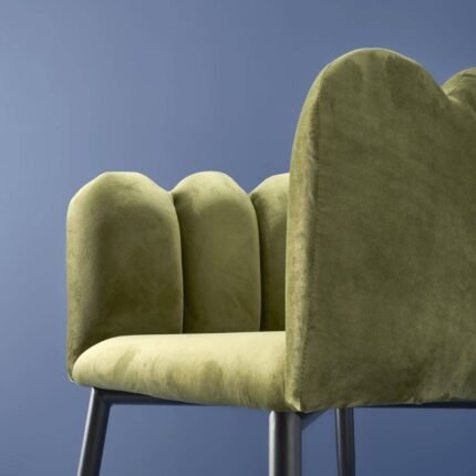 Velvet Chair Marlene Green Bold Armchair for Living Room
