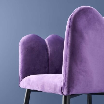 Velvet Chair Marlene Purple Bold Armchair for Living Room