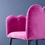 Velvet Chair Marlene Pink Bold Armchair for Living Room
