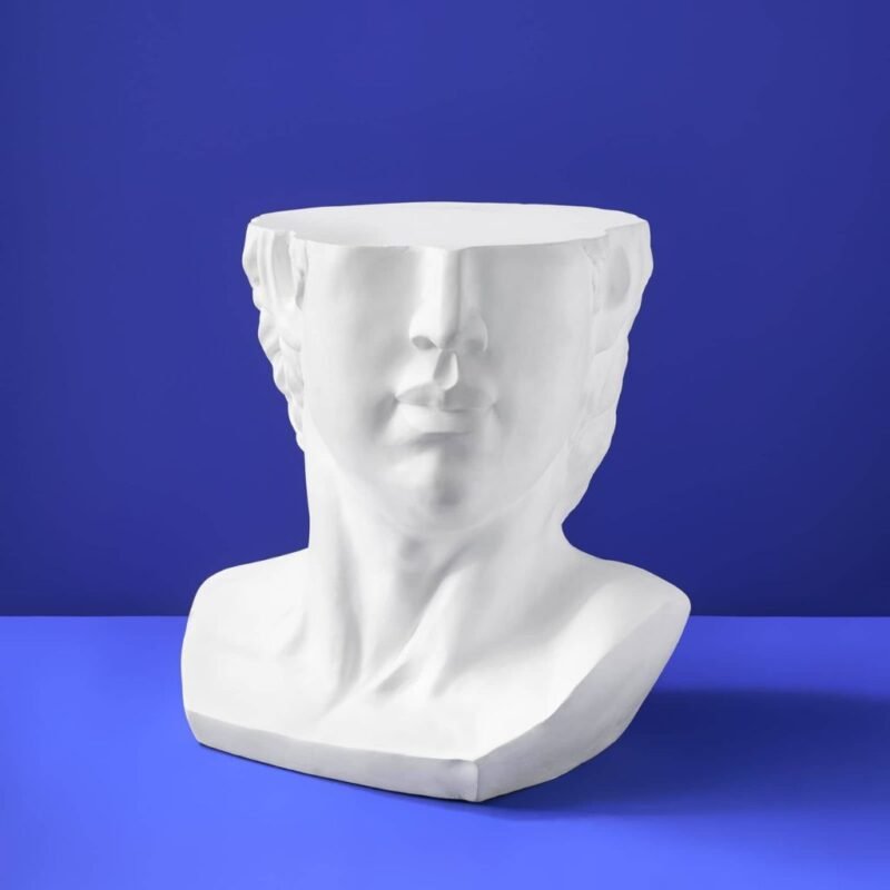 Side Table Male Bust David white Art sculptures