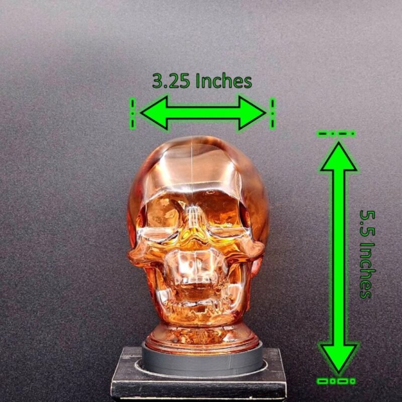 Orange Glass Skull Light Cover Art Sculptures