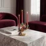Candleholder with Little Birds Birdies Bird Sculpture
