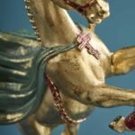 Circus Horse Candle Holder Gold Animal Sculpture